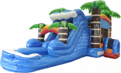 Double Lane Tropical Bounce n Slide (Wet or Dry)